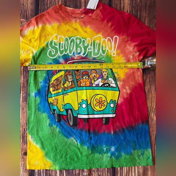 Scooby Doo Men's Size Medium Tie Dye Graphic Tee Short Sleeve Van Colorful NWT - Picture 6 of 6